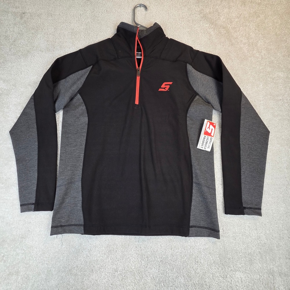 Snap-on Tools Softshell Pullover Mens S Black Gray Quarter Zip Work Jacket NEW‎